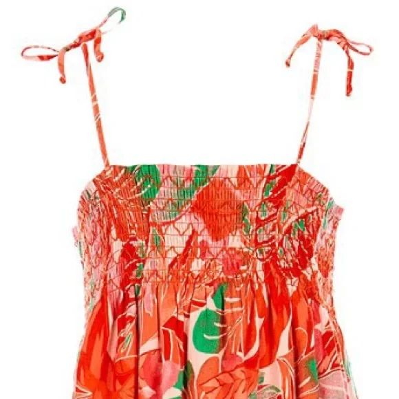 GB GIRLS Tropical sundress with fake tie shoulders NWT Size 5 - Picture 3 of 12